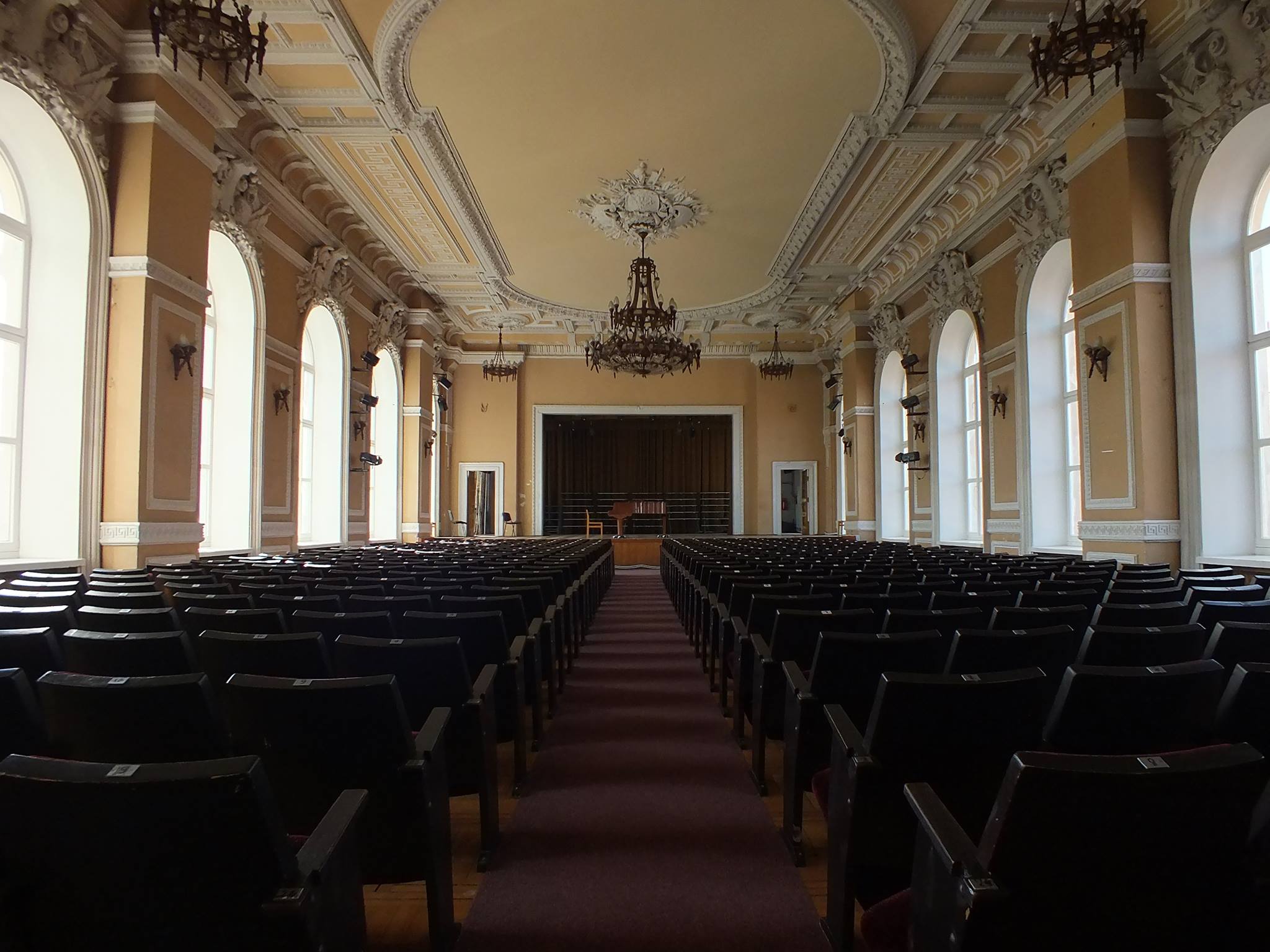 VU Didžioji aula. Interjeras